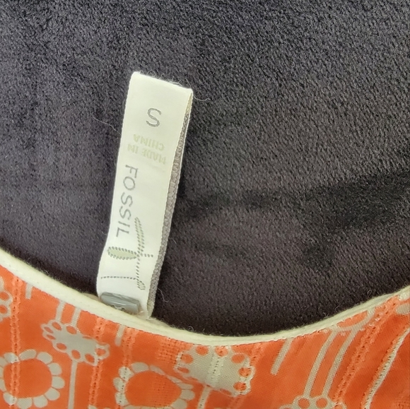 Fossil Orange Retro Flower Power Babydoll Tank Size Small - Picture 7 of 7